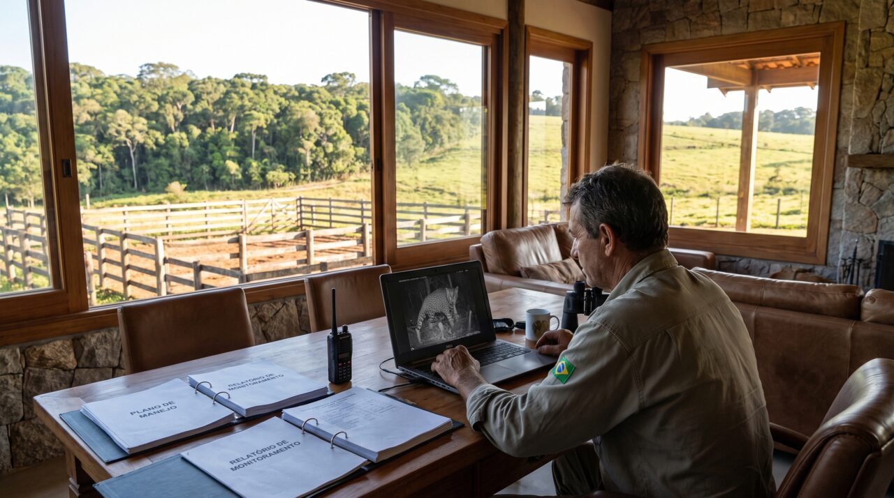 Imagens de câmeras instaladas numa fazenda mostram que a onça suspeita de rondar o gado nunca se aproxima durante o manejo do rebanho, mas atravessa o mesmo terreno horas depois, levando a equipe a passar o rebanho por outro corredor ao entardecer