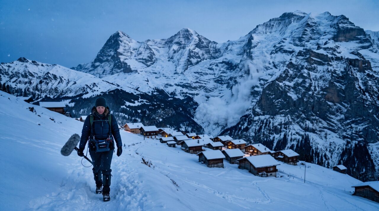 Professor se muda para uma vila quase deserta nos Alpes e passa o inverno registrando os sons de avalanches que descem pela montanha durante a madrugada