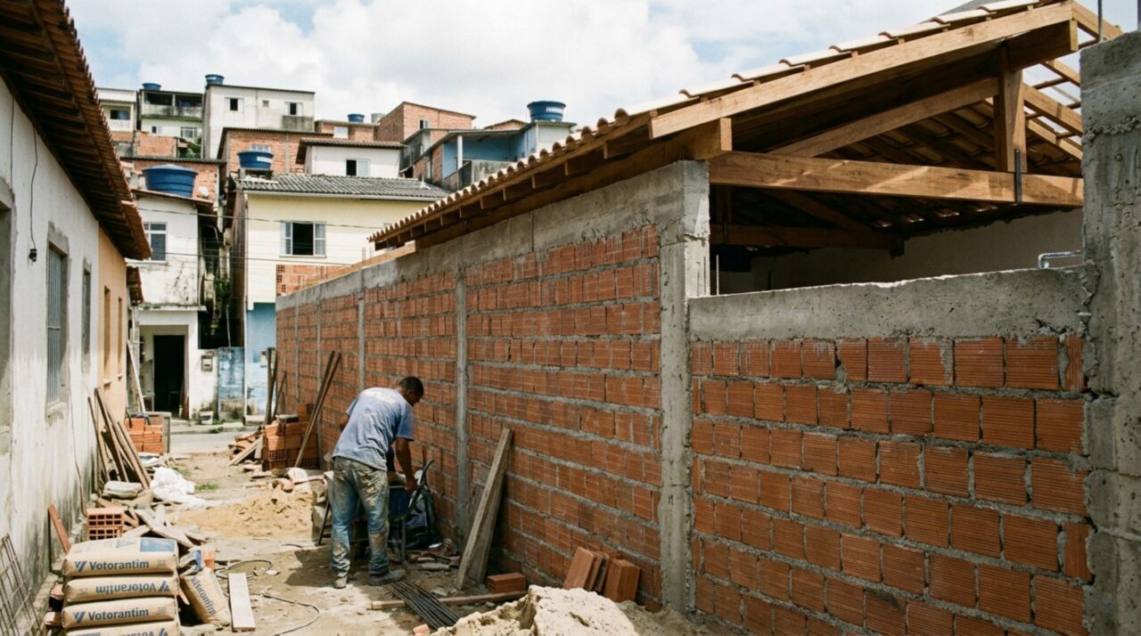 Homem viaja por uma semana, ao chegar em casa, descobre que o vizinho utilizou seu muro como parte da reforma da nova casa e exige que toda a obra seja desfeita ou receba indenização e caso vai parar na justiça