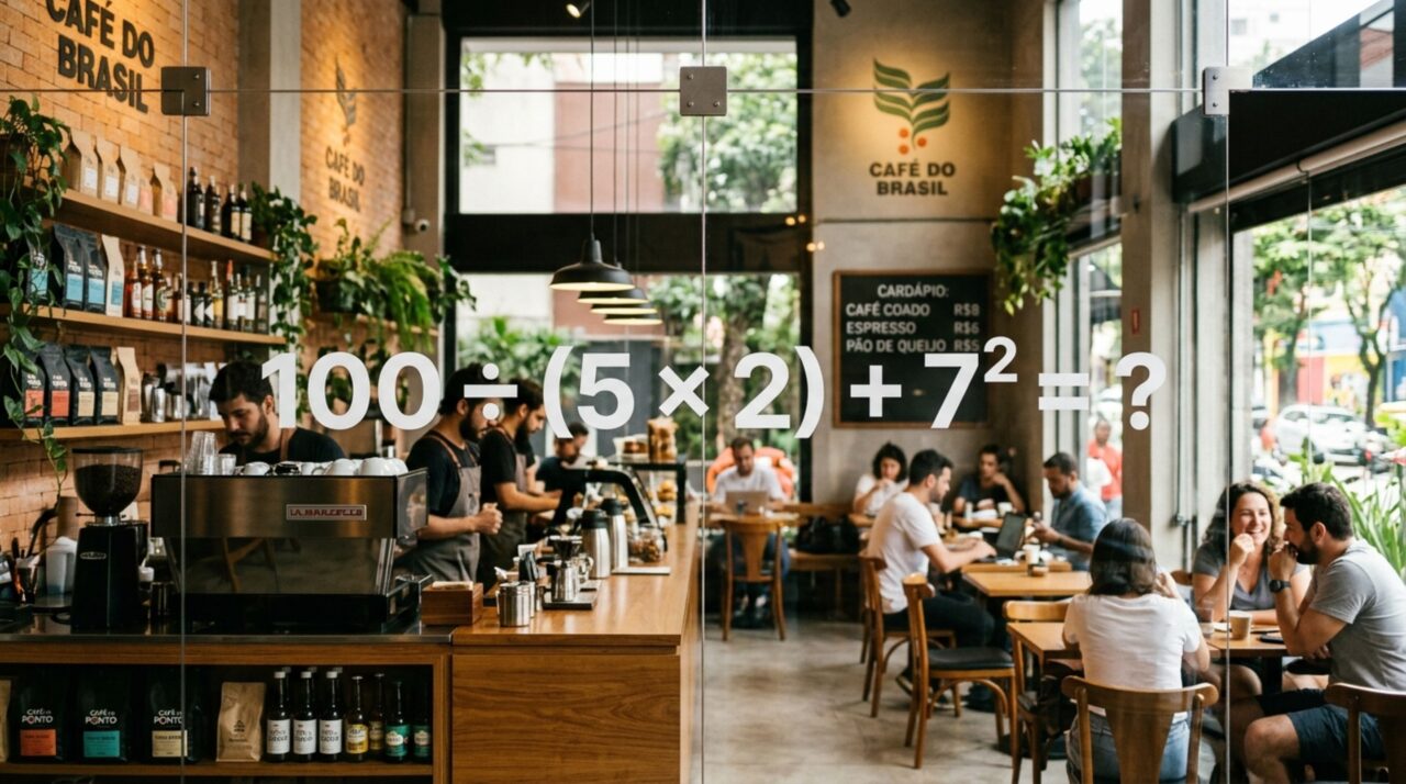 O desafio 100 ÷ (5 × 2) + 7² testa sua atenção com três regras matemáticas