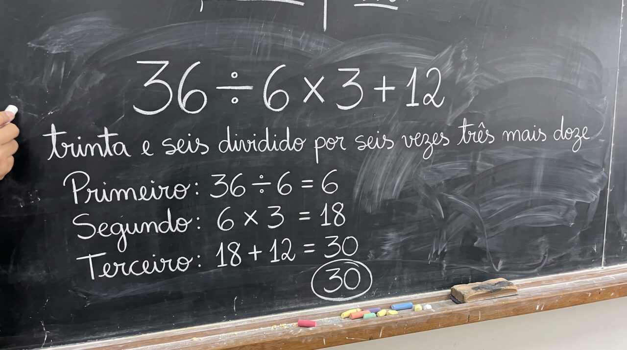 Desafio de matemática básica da escola