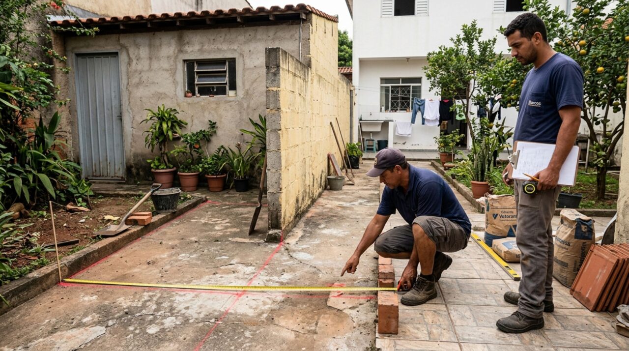 Morador vai construir churrasqueira e descobre que parede da garagem vizinha ultrapassa a linha registrada do terreno, vizinho alega que obra foi feita de boa-fé