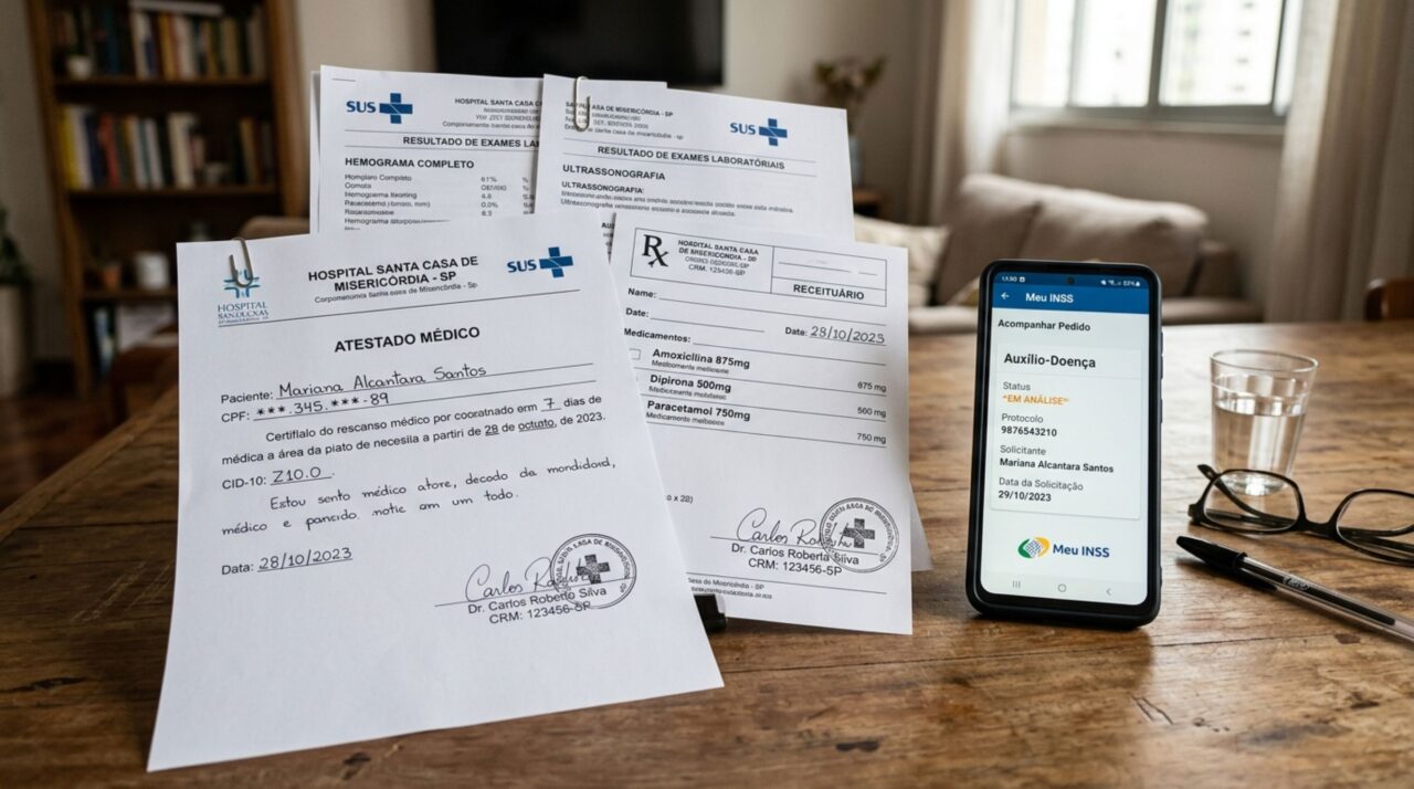 Trabalhador fica doente e precisa se afastar do emprego, acredita que basta apresentar o atestado para começar a receber do INSS e descobre quais etapas existem para pedir o benefício por incapacidade