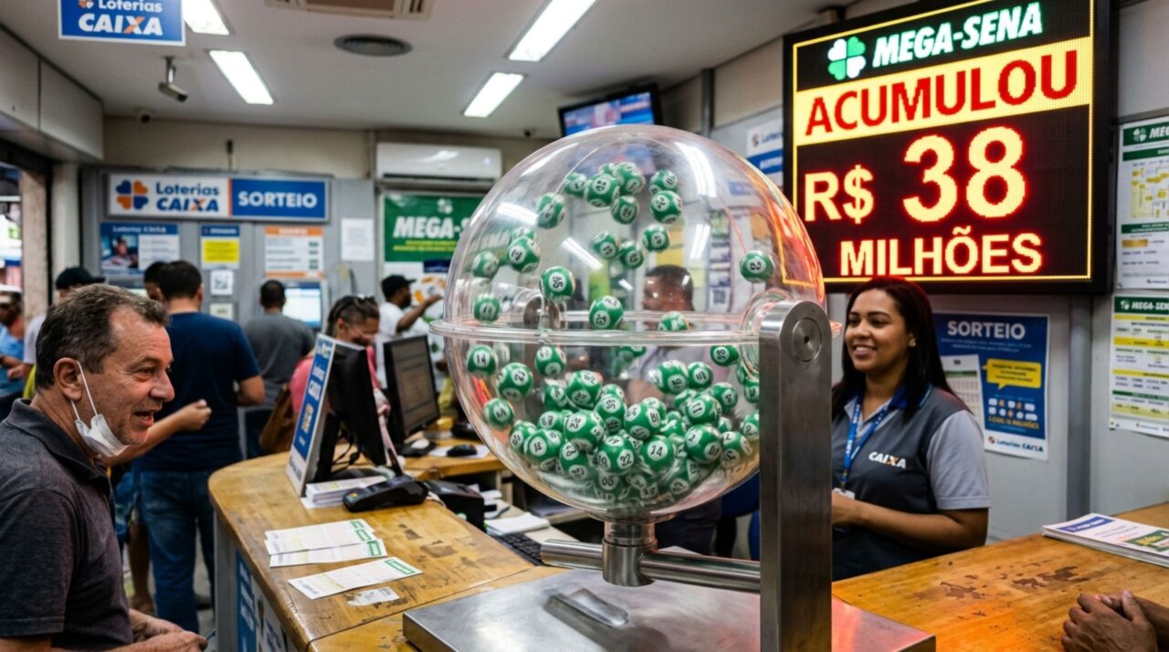 Ninguém acerta a Mega-Sena 3044 e prêmio sobe para R$ 38 milhões: confira os números sorteados e a quina