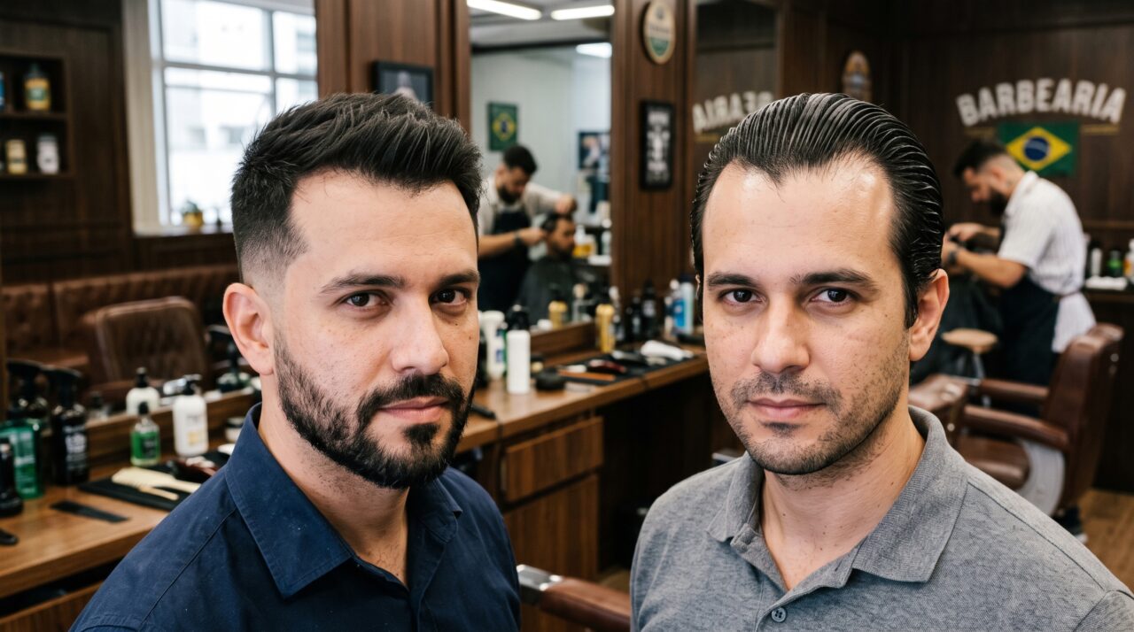 Corte masculino que parece simples consegue esconder entradas e deixa o cabelo com aparência muito mais cheia