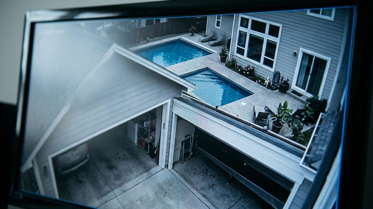 Morador instala câmera para vigiar a garagem e vizinha percebe que o equipamento também grava toda a área da piscina e a janela do quarto
