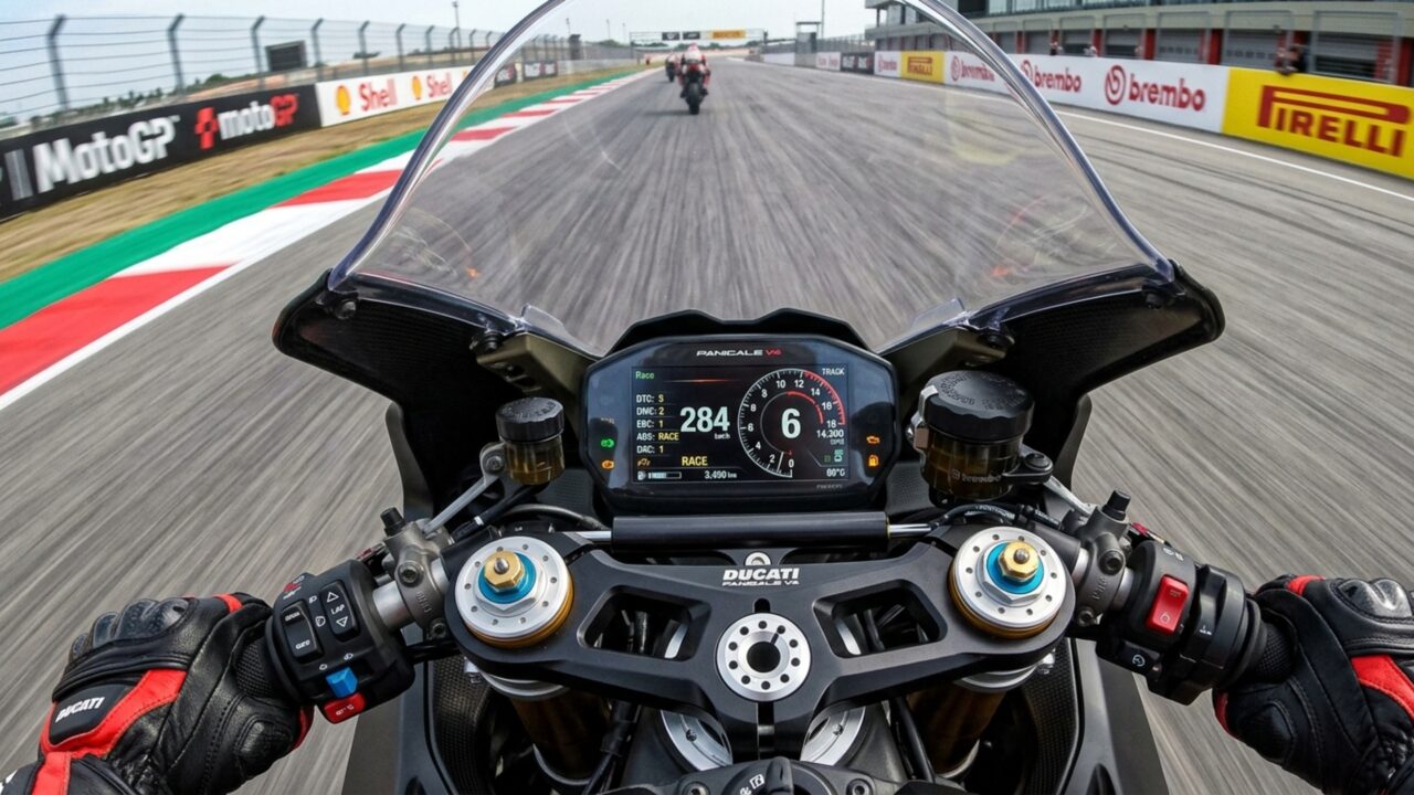 Ducati Panigale V4 concentra 216 cv em 191 kg e gira a 13.500 rpm com motor de 1.103 cc e virabrequim contrarrotativo