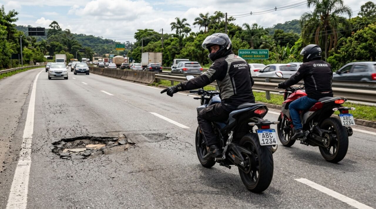 Motociclista: o que significa quando apontam para o chão durante o trajeto na estrada?