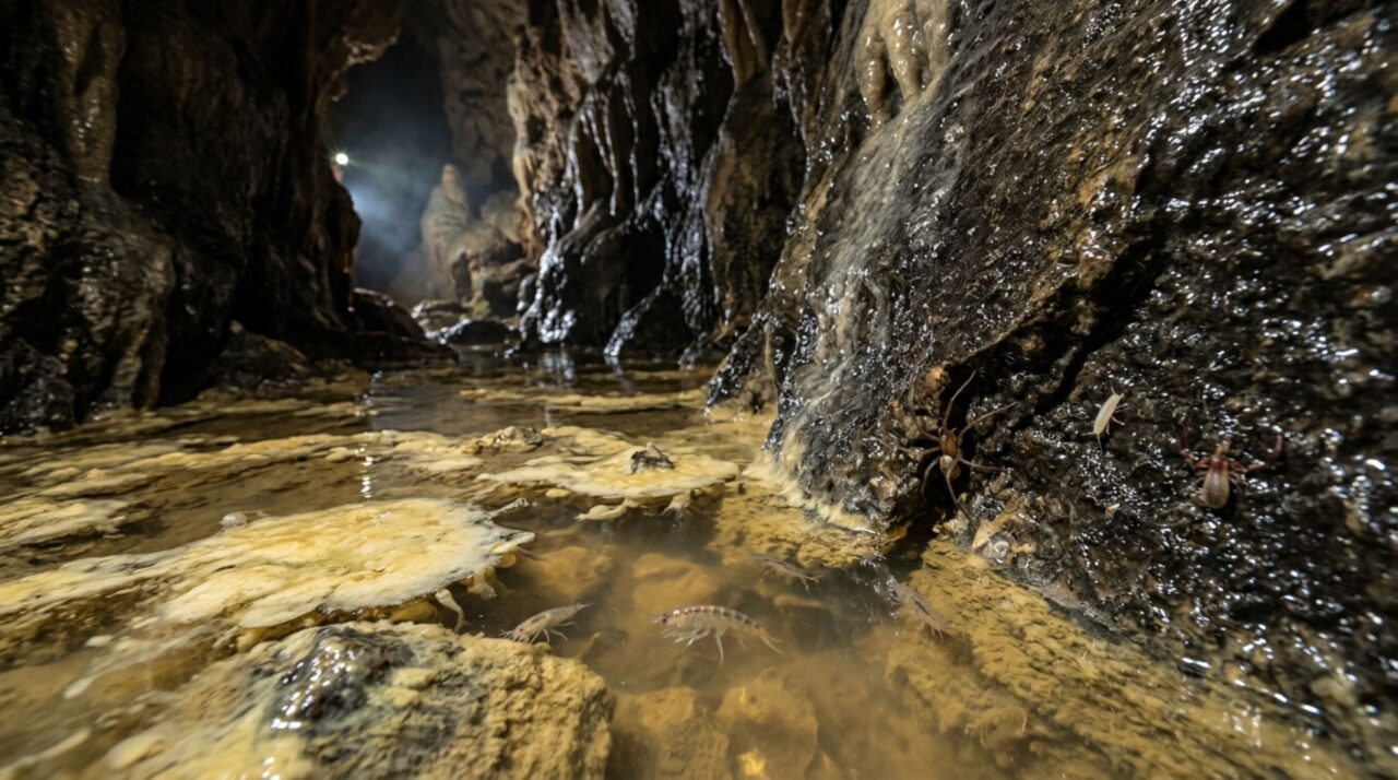 Quimiossíntese sustentando a vida na Caverna de Movile