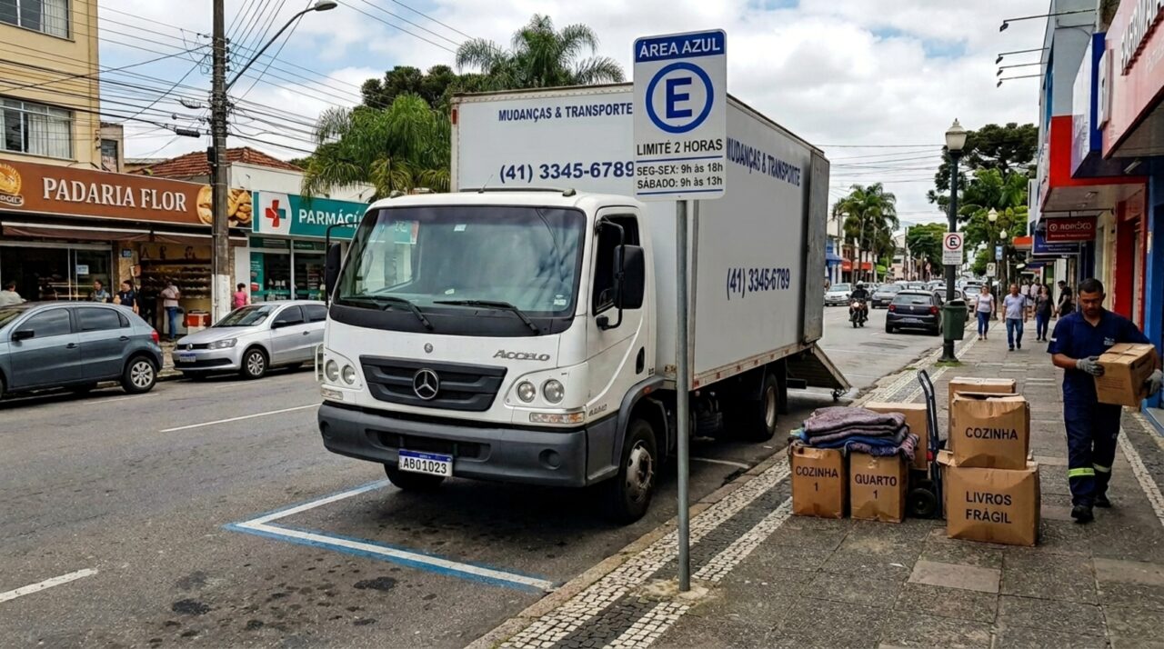 Caminhões de mudança podem estacionar em vaga de zona azul por quanto tempo?