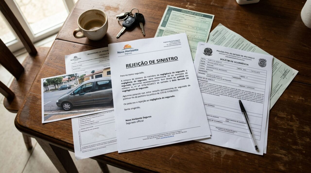 Motorista tem o carro roubado depois de deixar a chave dentro do veículo, aciona o seguro e a seguradora nega a indenização, alegando negligência do proprietário