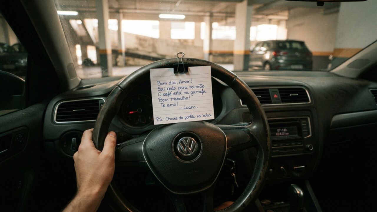 Funcionária de estacionamento percebe que o mesmo carro permanece na última vaga todas as noites, mas nunca vê ninguém chegando ou saindo, até que uma manhã encontra um bilhete preso ao volante