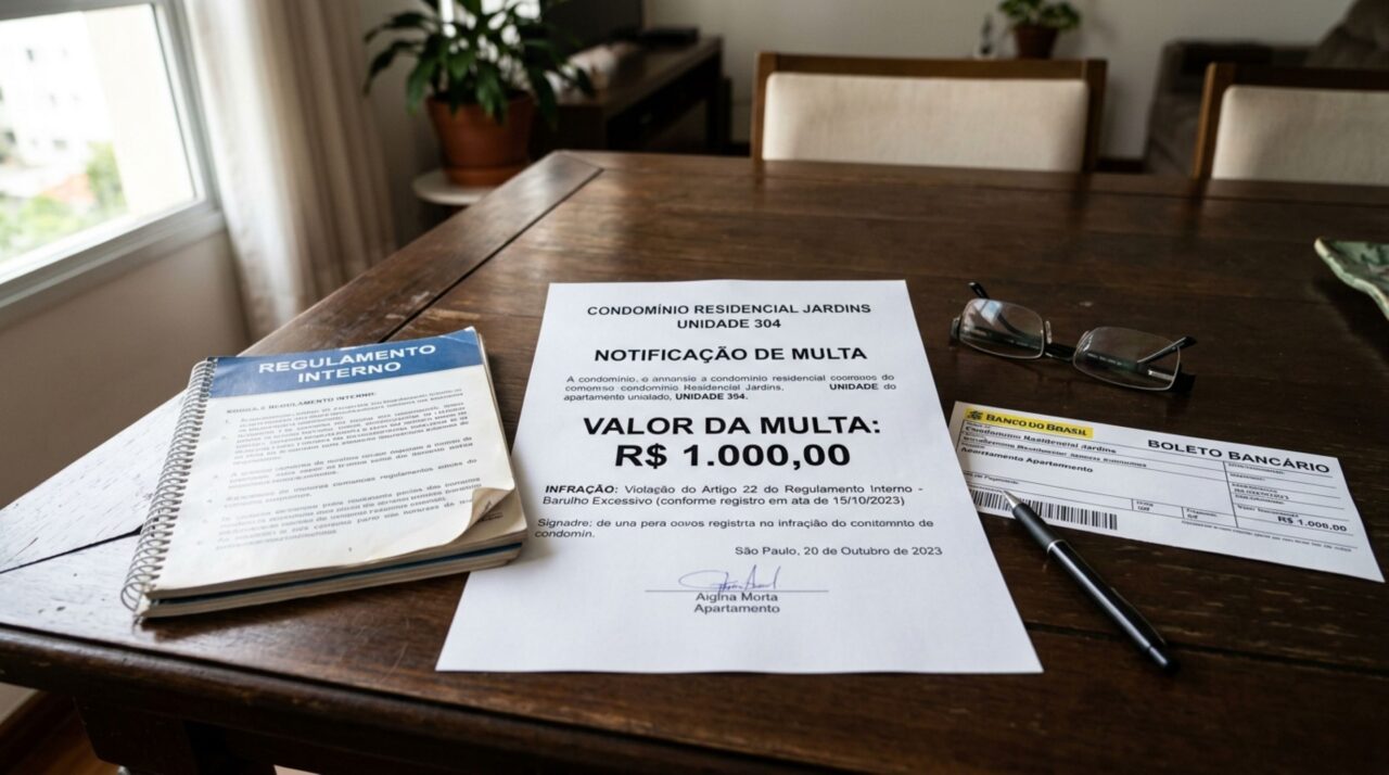 Morador lavava o carro na garagem todos os domingos há 10 anos, vizinhos reclamam do piso molhado e do consumo de água, e síndico proíbe a prática com base no regimento e morador recebe multa de R$ 1.000 por infração ambiental