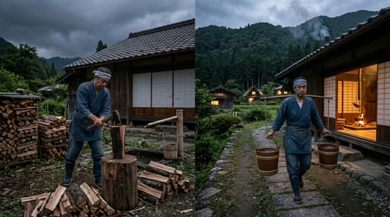 O que significa o provérbio japonês: “Antes do relâmpago, corte lenha e traga água para casa. Depois da acender, continue cortando lenha e trazendo água para casa.”