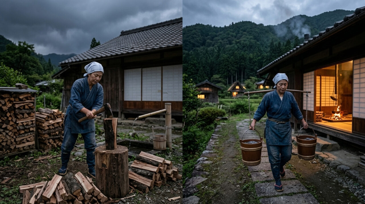 O que significa o provérbio japonês Antes do relâmpago, corte lenha e traga água para casa. Depois da acender, continue cortando lenha e trazendo água para casa.
