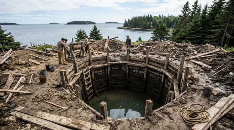 O Money Pit de Oak Island reúne mais de dois séculos de escavações, inundações e achados reais, mas nenhuma prova conclusiva de um grande tesouro enterrado