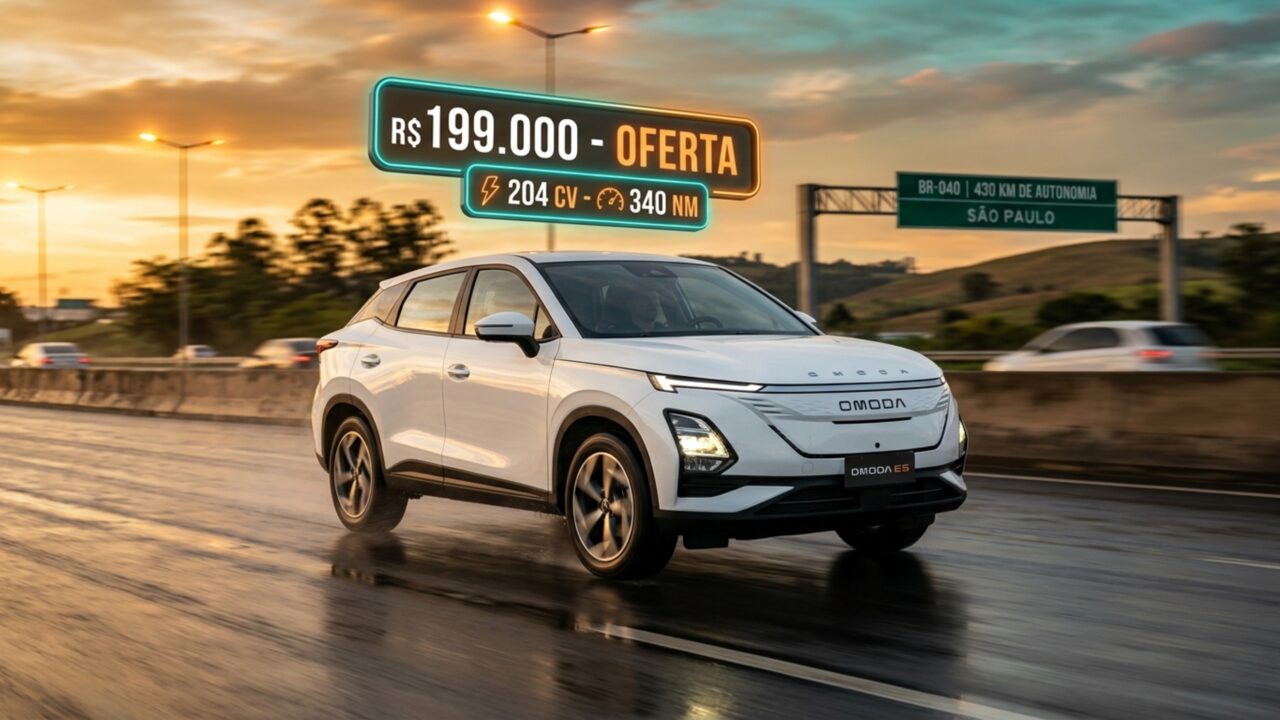 Omoda coloca SUV elétrico de R$ 199 mil com 204 cv e autonomia declarada de 430 km para atacar os chineses mais vendidos