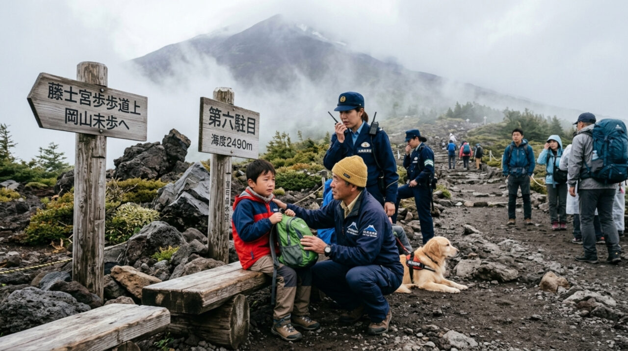 Pai abandona filho de 7 anos no Monte Fuji para conseguir chegar ao cume