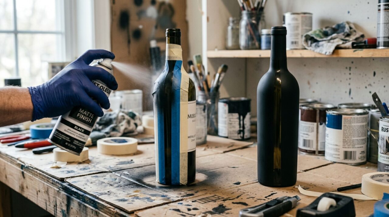 Como eu transformei garrafas de vinho vazias em vasos minimalistas para decorar a mesa com uma aparência de restaurante sofisticado