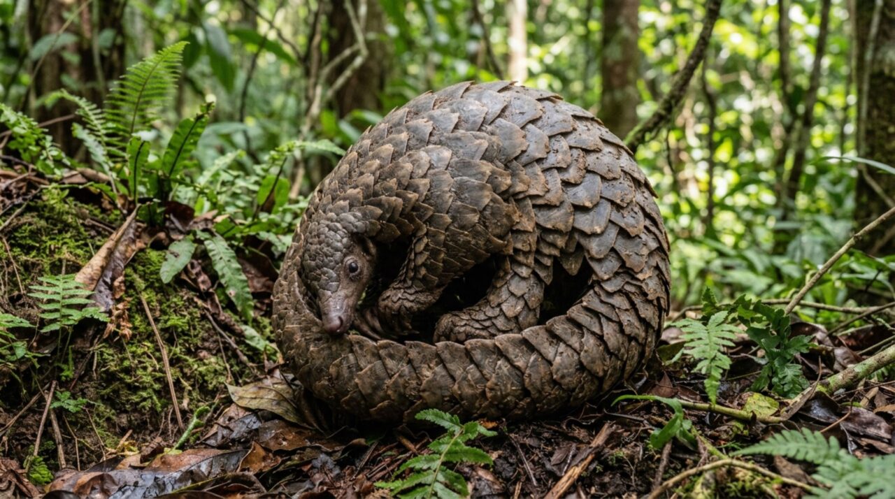 Coberto por milhares de escamas de queratina, um mamífero consegue enrolar completamente o corpo e transformar a própria pele em uma armadura contra predadores