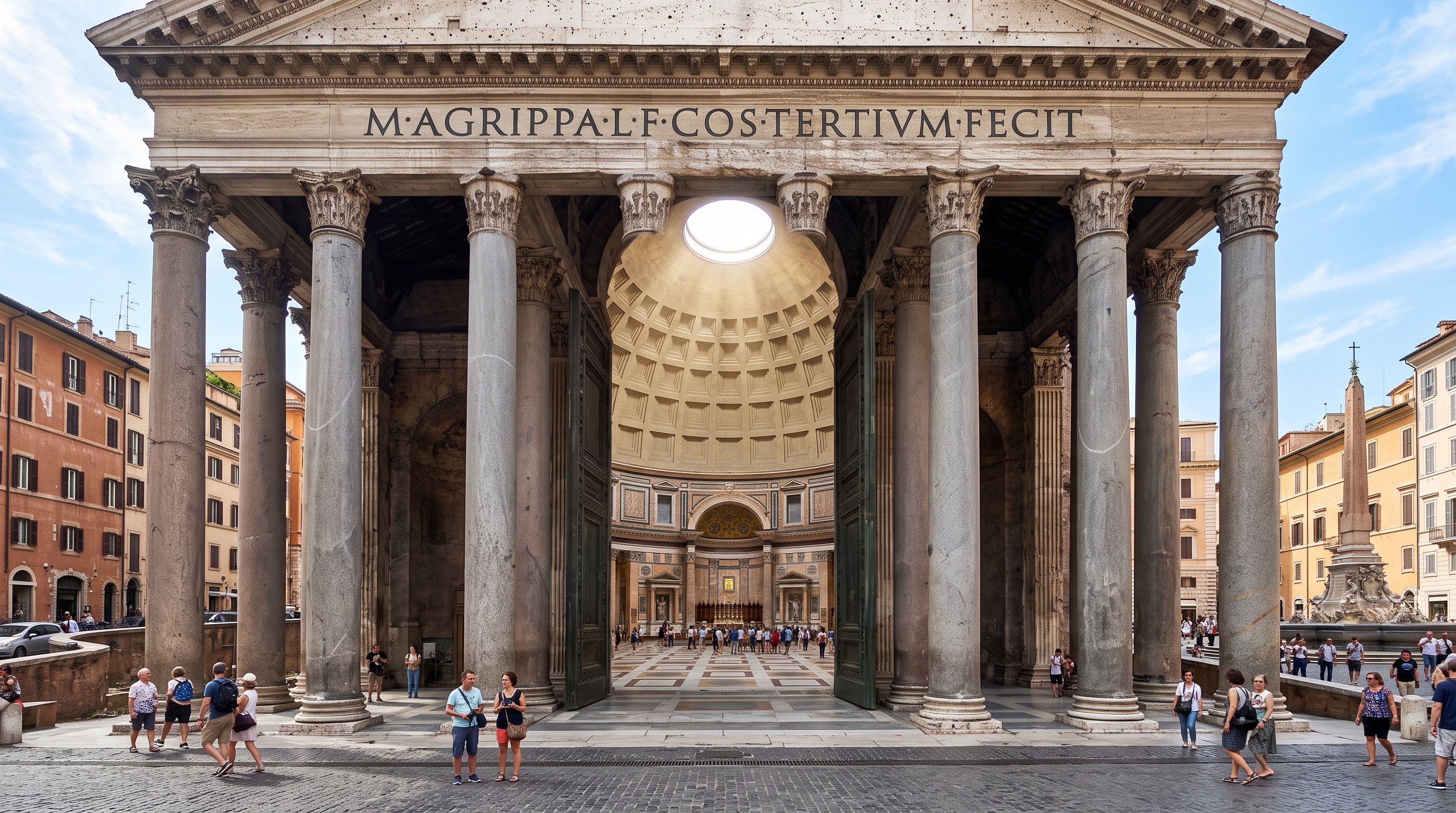 Quase dois mil anos após sua construção, o impressionante domo desta edificação romana ainda sobrevive intacto e detém o recorde de maior cúpula de concreto não armado da história - QTU Questões do Universo
