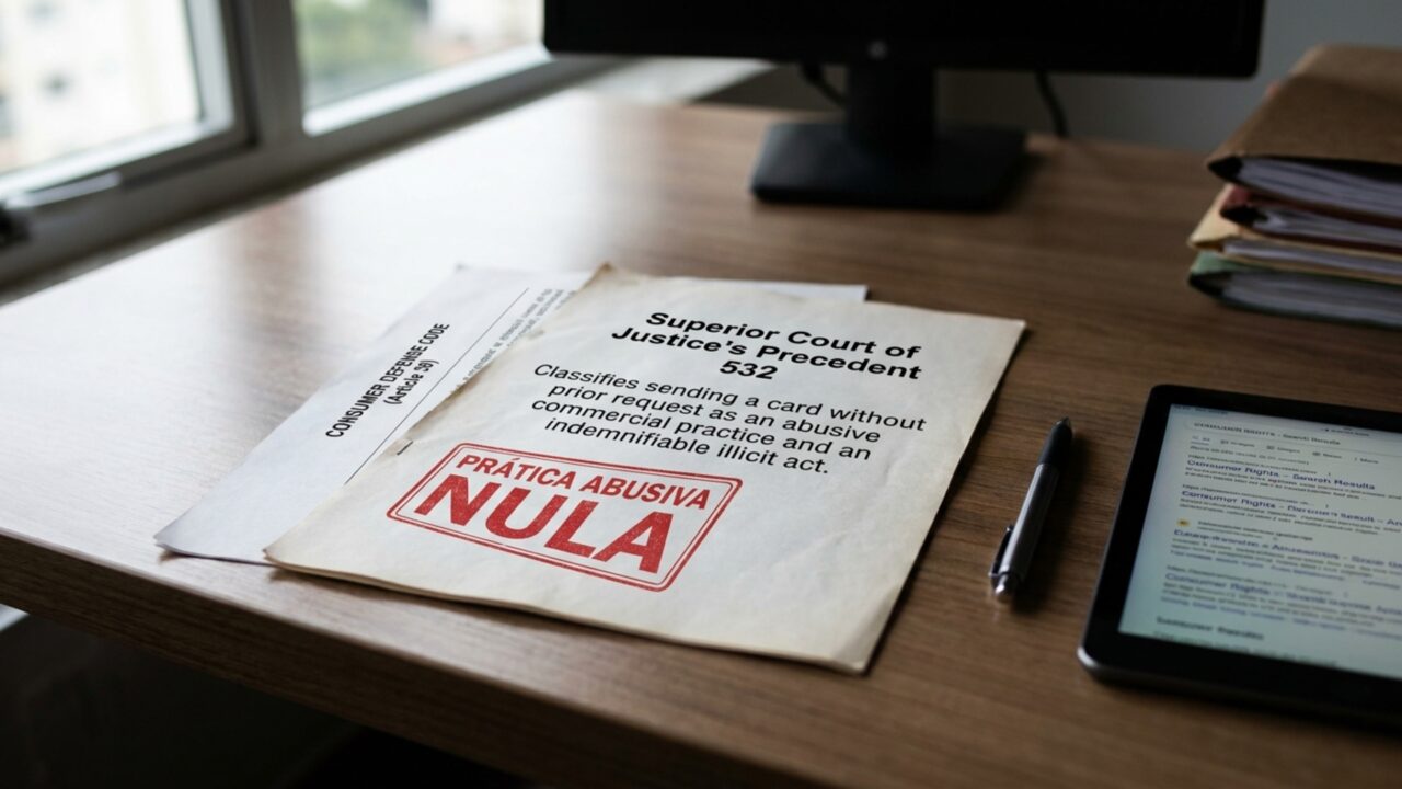 Aposentada recebe cartão de crédito que nunca pediu, mantém o envelope fechado por 8 meses e descobre uma dívida de R$ 1.460 quando tenta financiar um eletrodoméstico
