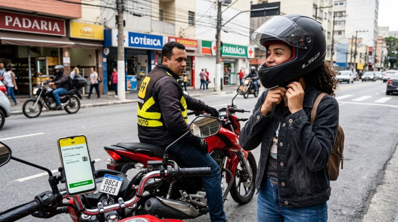 Motociclista de aplicativo é multado porque passageiro estava sem capacete e descobre que a infração vai para quem conduz e não para quem está na garupa