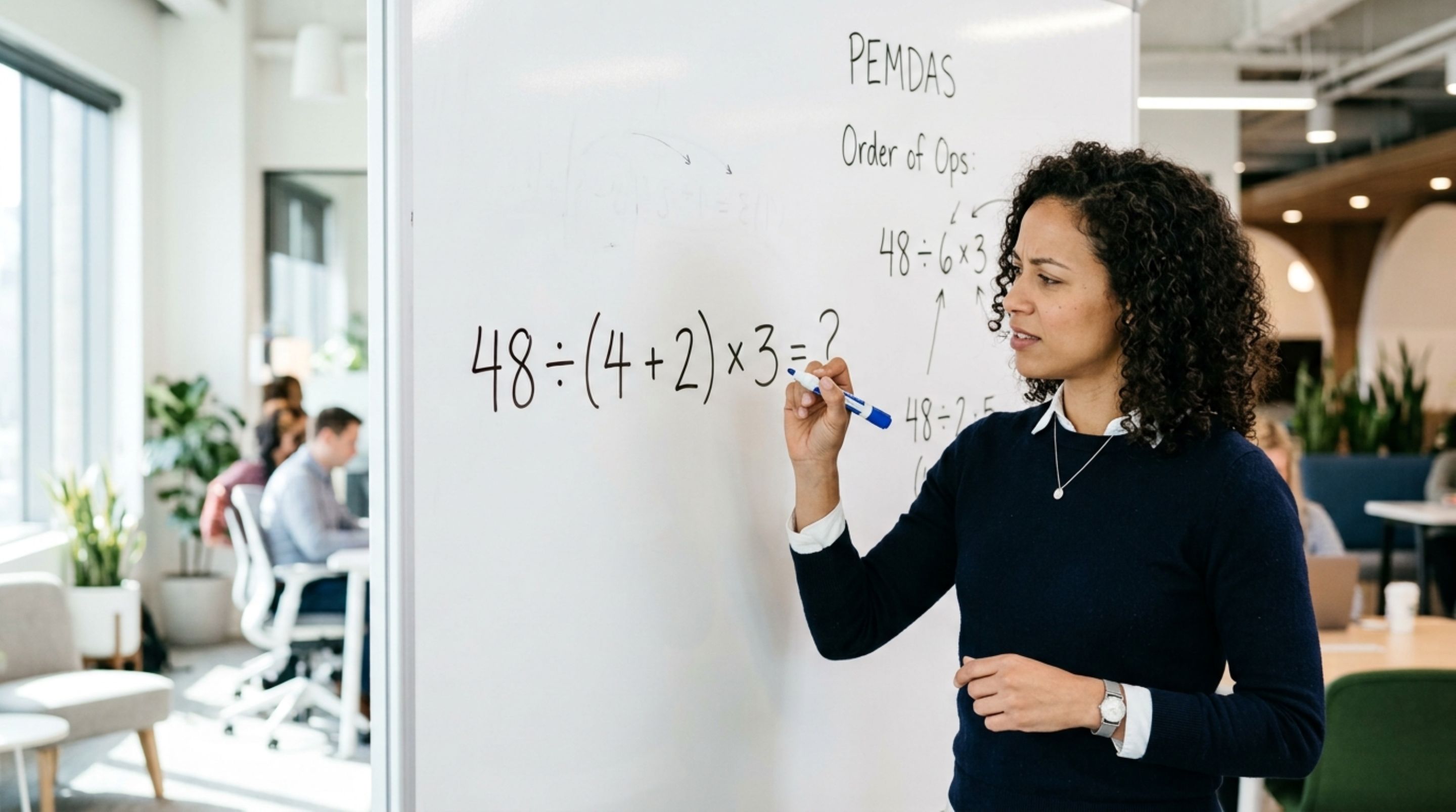 Você consegue encontrar o resultado correto de 48 ÷ (4 + 2) × 3?