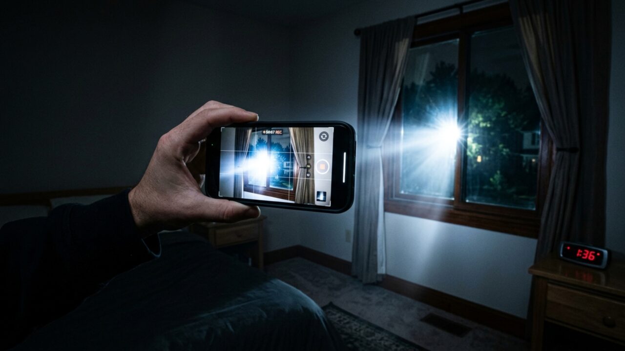 Vizinho instala refletor de alta potência para vigiar garagem e luz passa a iluminar o quarto da casa ao lado durante toda a madrugada