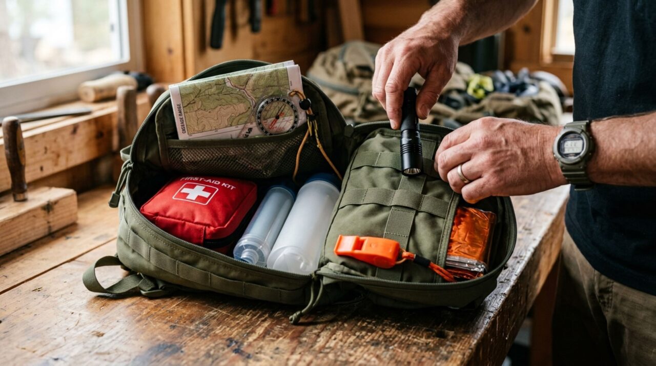 Organizar os itens por função e manter equipamentos críticos acessíveis transforma uma mochila pequena em um recurso prático para atrasos, lesões e mudanças inesperadas na trilha