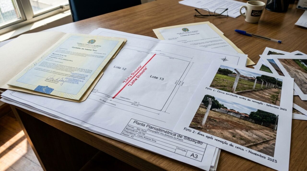 Família passa fim de semana fora e, ao voltar, descobre que vizinho retirou a cerca compartilhada para alargar a entrada da garagem