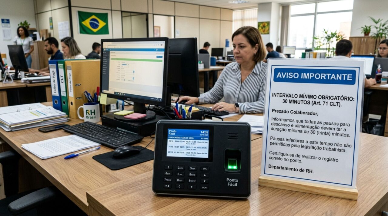 Funcionário começa a fazer apenas 20 minutos de almoço para poder sair mais cedo, e chefe aceita durante meses, RH descobre a rotina e informa que intervalo não pode ser simplesmente trocado pela antecipação da saída