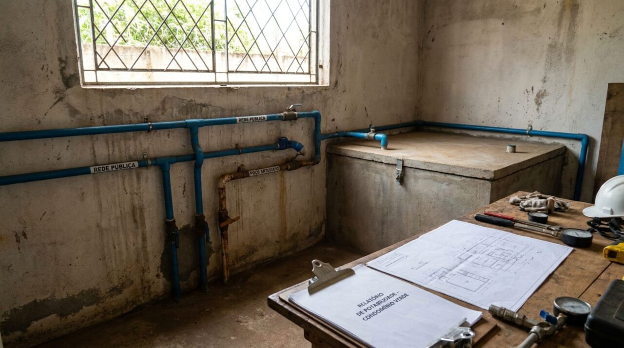 Condomínio utilizava poço próprio há anos para reduzir a dependência da rede de água, fiscalização verifica documentos e descobre que a captação precisa seguir regras específicas