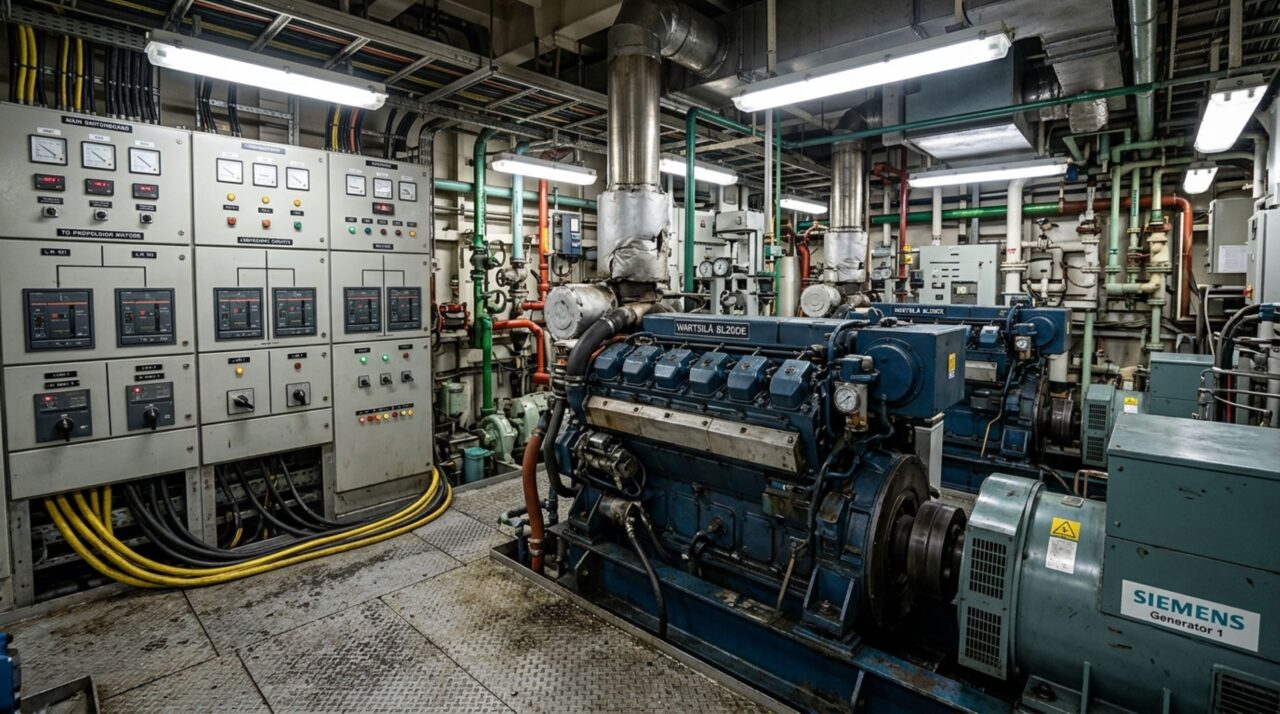 Geradores, sistemas elétricos, reservas de água e alimentos, refrigeração e manutenção permitem que o RV Investigator opere por semanas sem depender de apoio imediato em terra