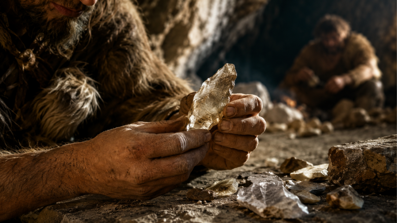 Raspador de cristal de rocha: ferramenta neandertal de 45.000 anos que mostra que eles tinham ‘olho para a beleza da forma e da cor’
