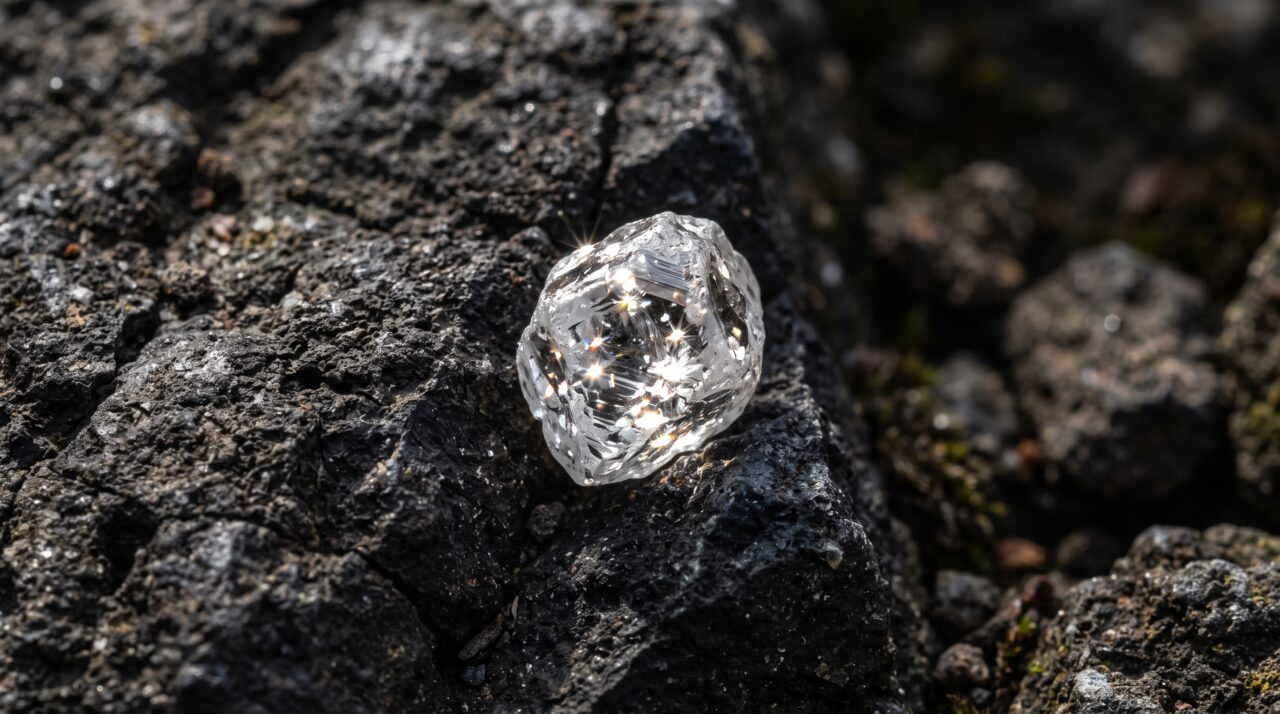 A explicação científica sobre a sorte e o trabalho na busca por diamantes.