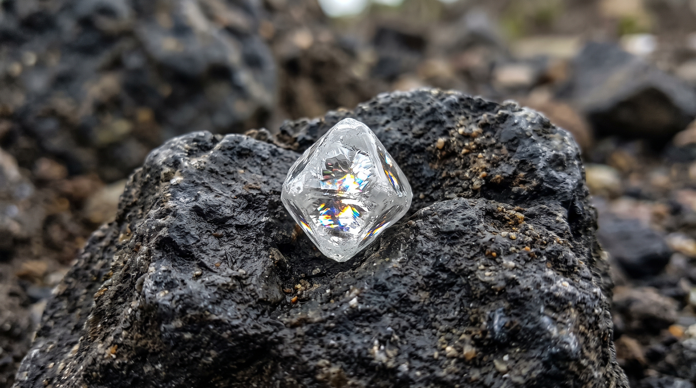A explicação científica sobre a sorte e o trabalho na busca por diamantes.