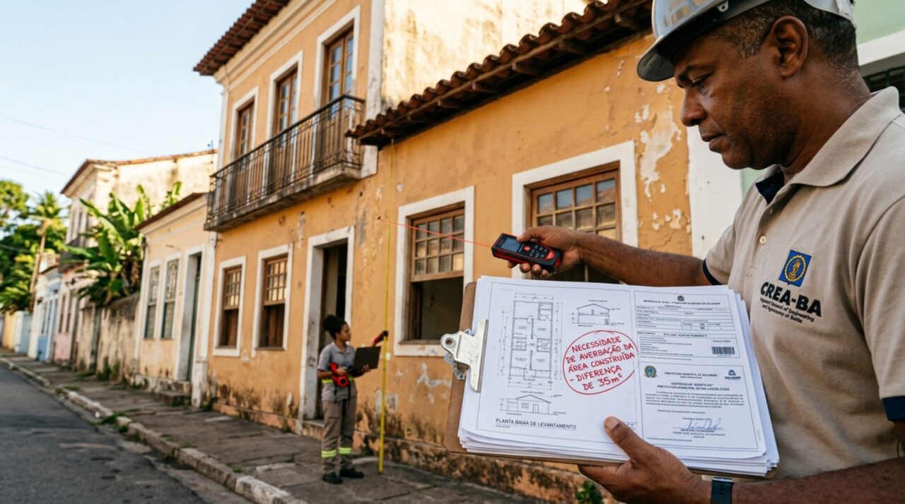 Família termina sobrado e, ao preparar documentação para vender, descobre que área construída nunca foi averbada na matrícula