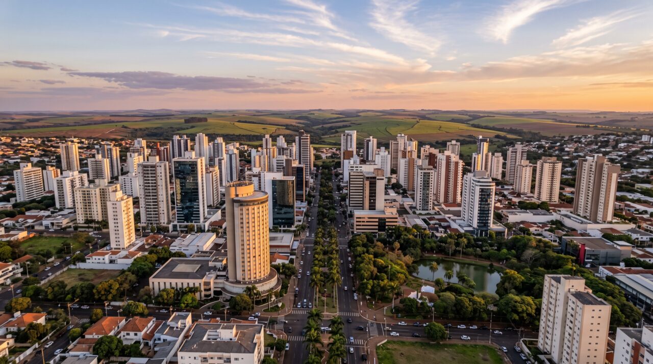 Ribeirão Preto, destacando sua qualidade de vida, polo universitário e oportunidades no setor de saúde