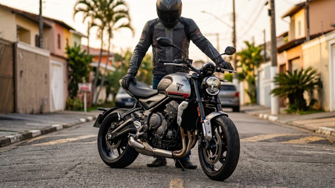 Naked tricilíndrica de R$ 56.990 entrega 95 cv com três modos de pilotagem, quickshifter e controle de tração