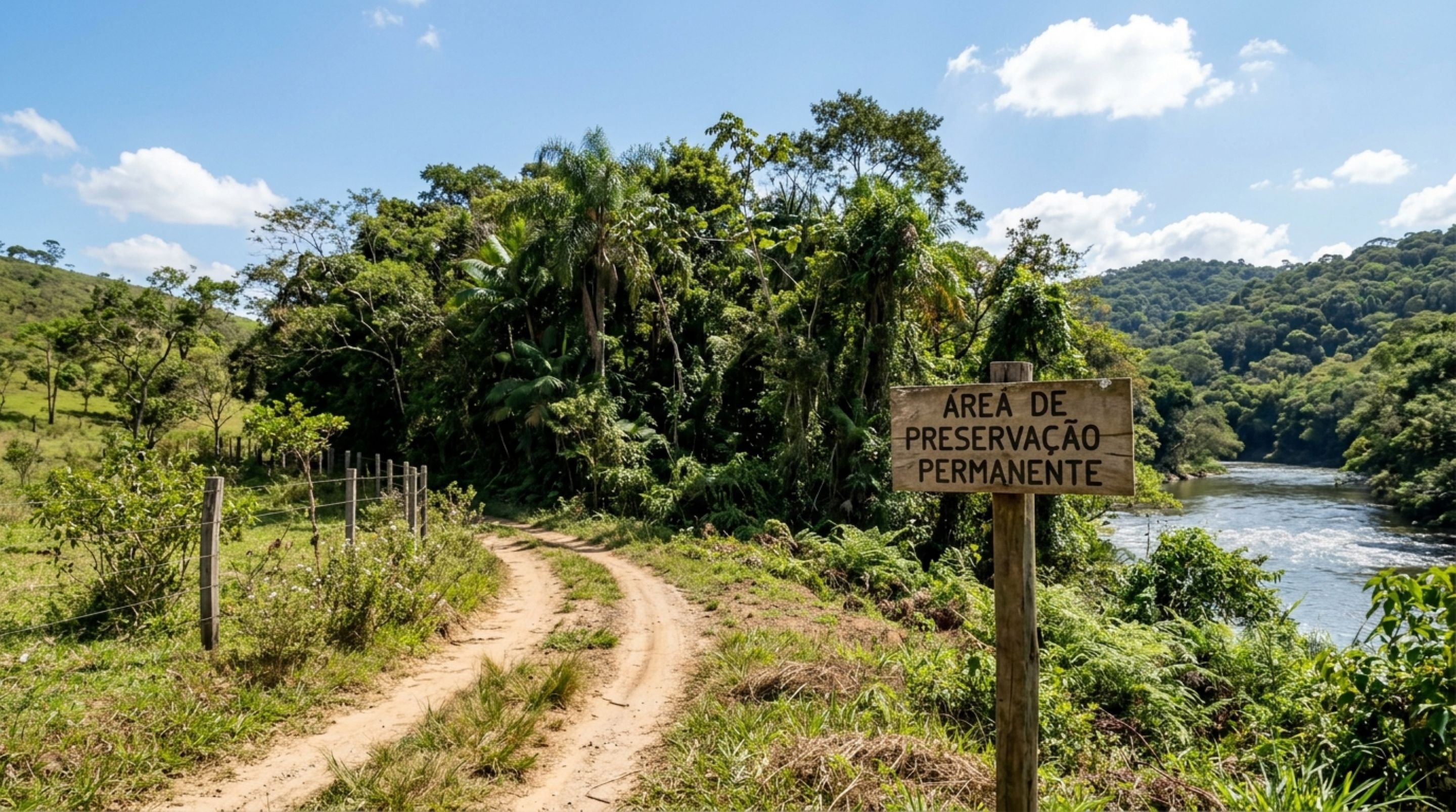 Família compra sítio com estrada de terra terminando antes do rio, abre um novo acesso pela vegetação e descobre que ser dono da área não elimina as regras de intervenção ambiental - QTU Questões do Universo