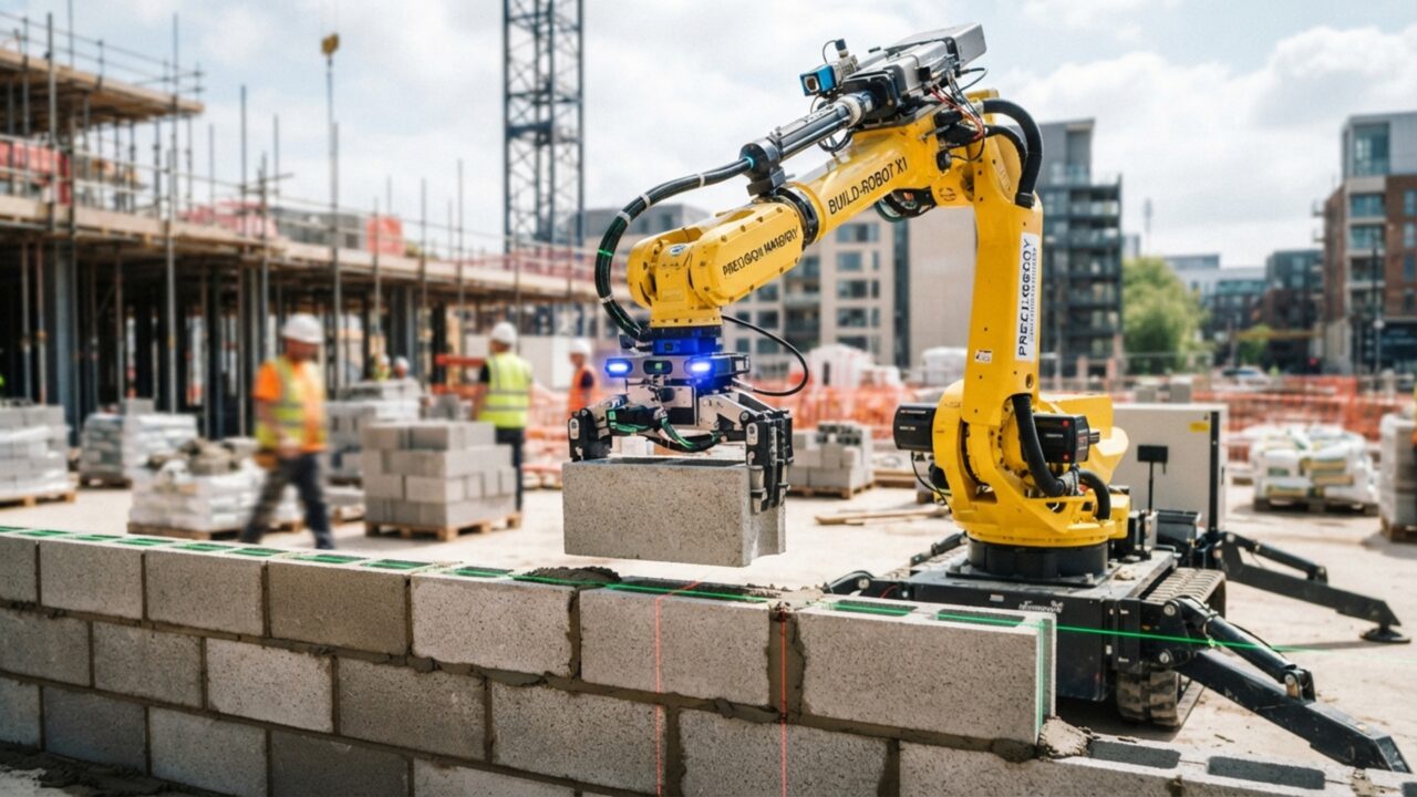 Os robôs pedreiros já são realidade: a máquina capaz de assentar até 3.000 tijolos por dia com precisão milimétrica e sem desperdício de argamassa