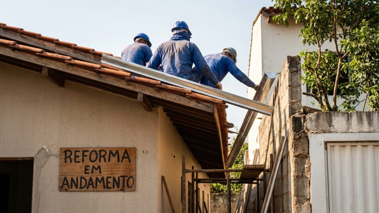 Vizinho muda o telhado durante reforma, direciona toda a água da chuva para o terreno ao lado e diz que não precisa pagar pelo muro que começou a apresentar infiltrações