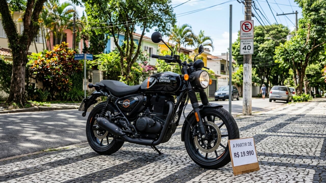 Royal Enfield tem moto de 350 cc por R$ 19.990 com ABS nas duas rodas, LED e navegação integrada no painel