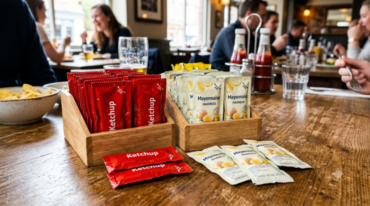Sachês de maionese e ketchup vão ser proibidos em restaurantes e lanchonetes