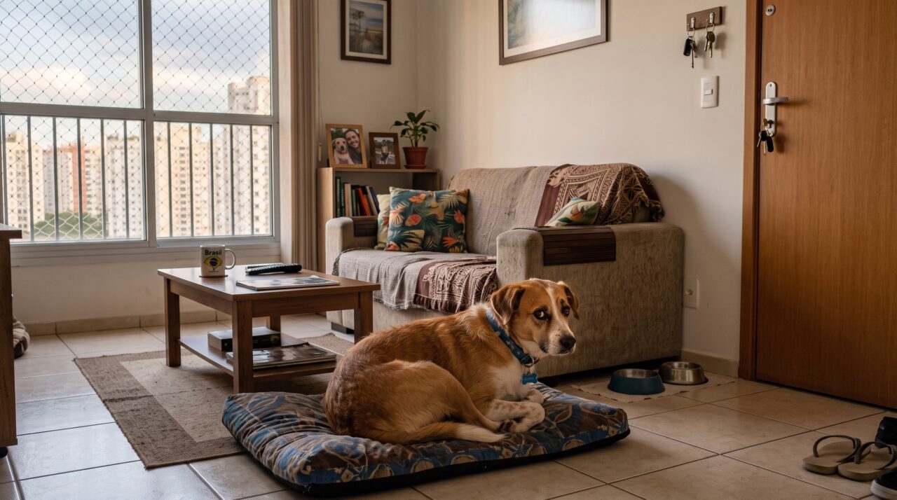 Multa de condomínio aplicada devido ao choro e latido constante de cachorro sozinho.