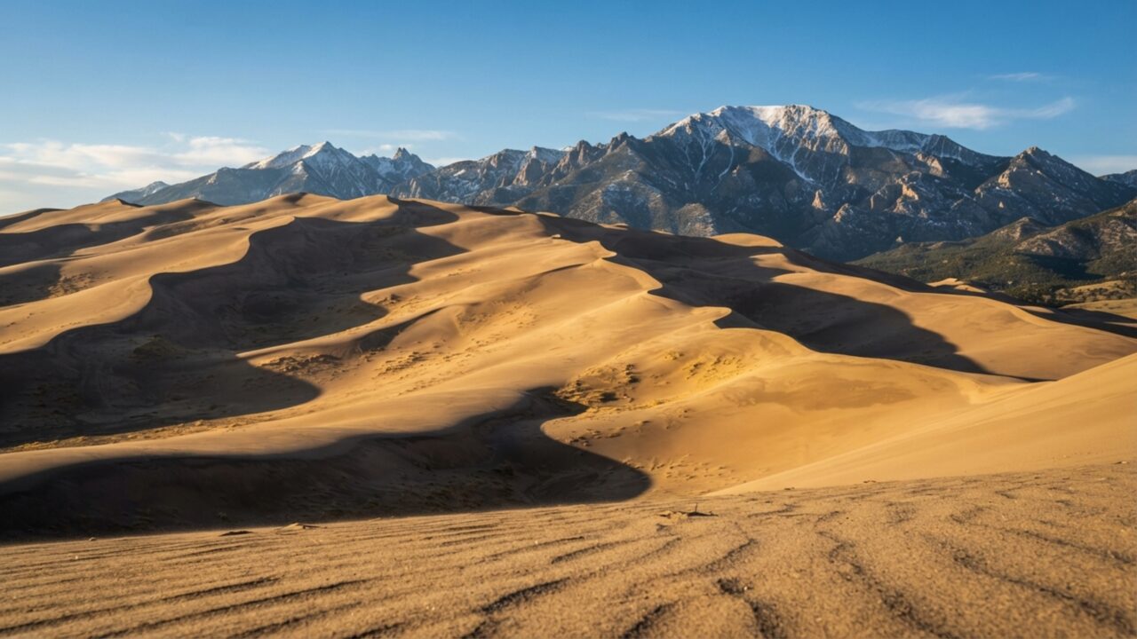 Dunas de 226 metros continuam se movendo diante de montanhas nevadas porque vento, areia e riachos trabalham juntos no mesmo vale