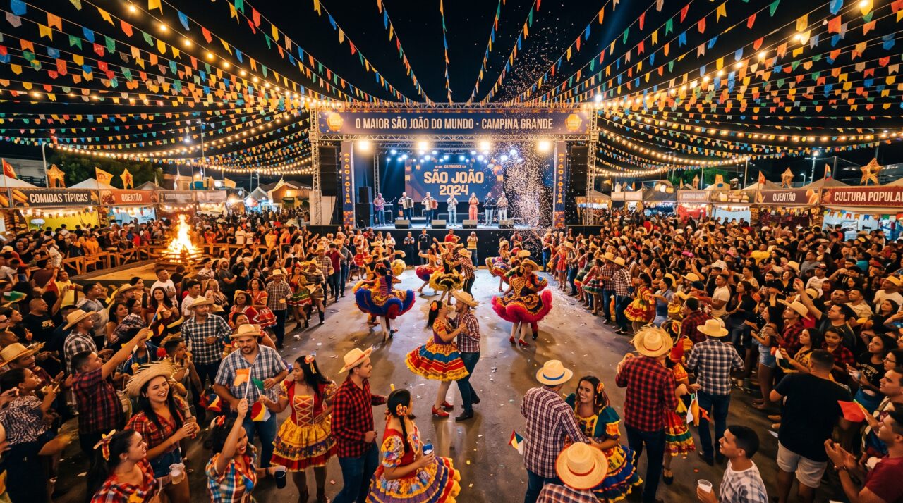 A festa de São João de Campina Grande e as atrações durante os 30 dias de evento.