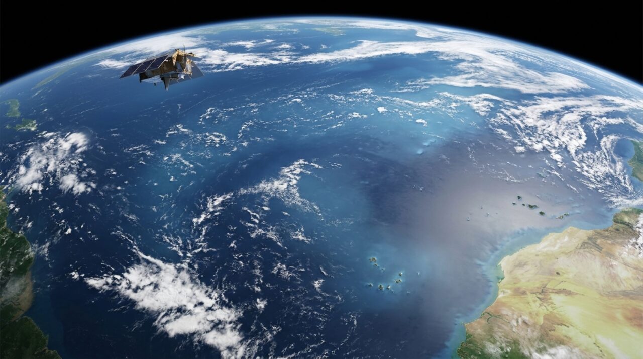 O oceano parece plano quando visto de um barco, mas sua superfície possui colinas e vales de até 2 metros que os satélites conseguem usar para rastrear correntes invisíveis