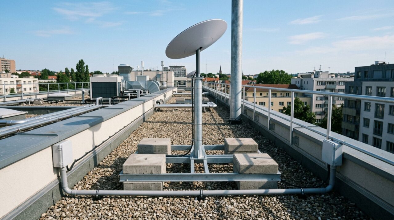 Morador instala antena de internet via satélite na fachada para trabalhar de casa, mas síndico exige mudança de local
